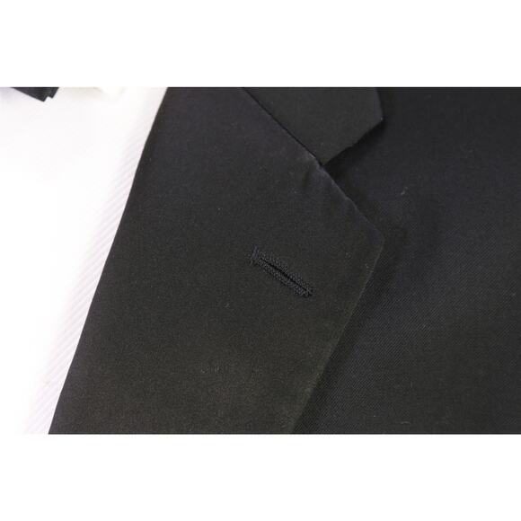 Jos A Bank Reserve Black 2-Btn Tuxedo Formal Dinner Jacket Blazer Wool 46L - Picture 5 of 12